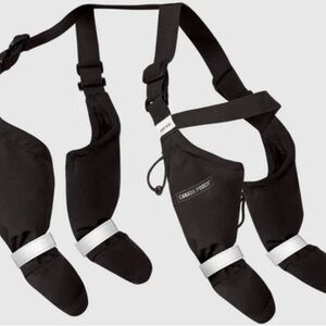 Canada Pooch Black Suspender Dog Boots. Size 2. BEST SELLER!